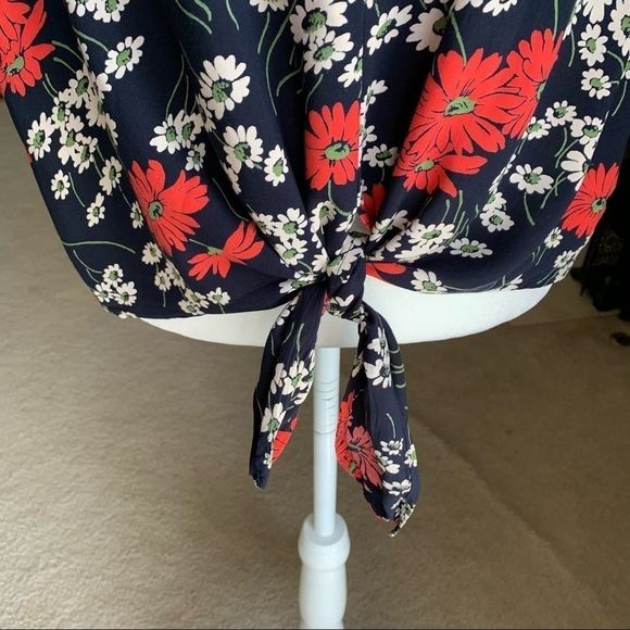 EUC Madewell Floral Hillside Daisies Crop Shirt - Picture 7 of 13